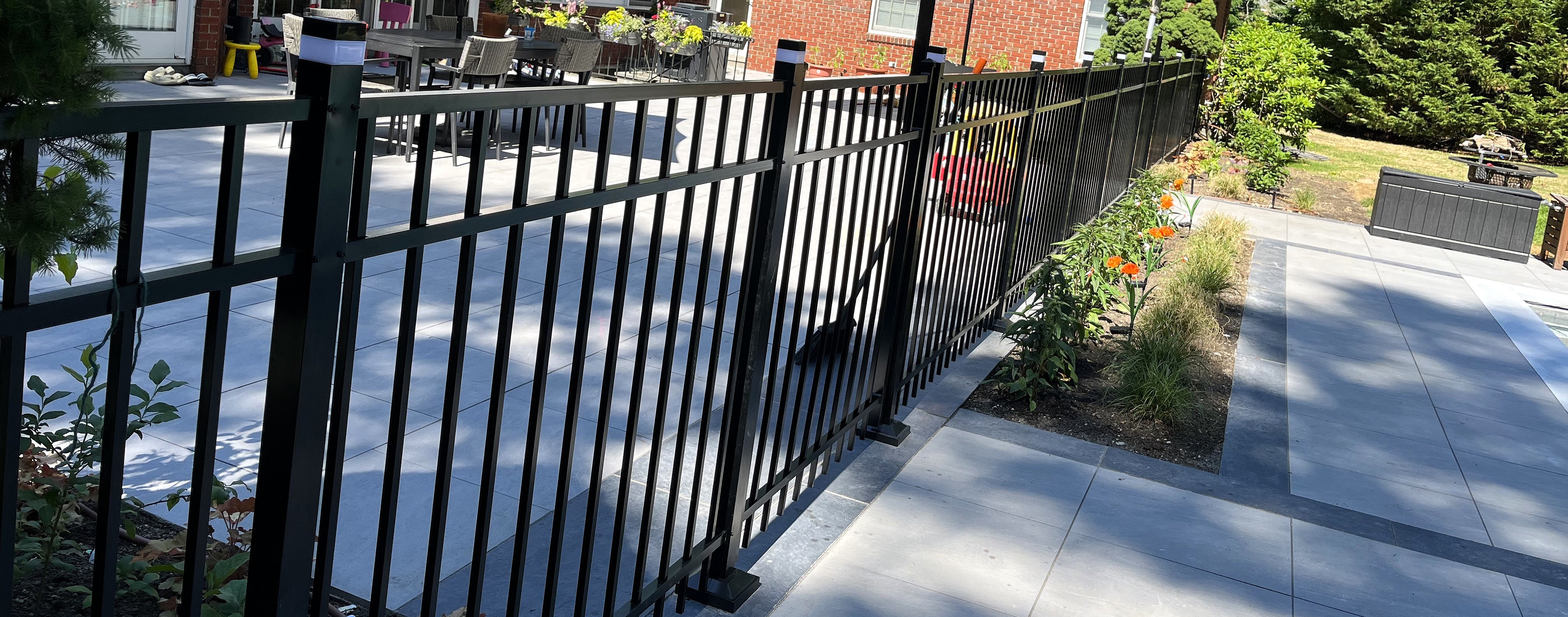 Aluminum fence installation