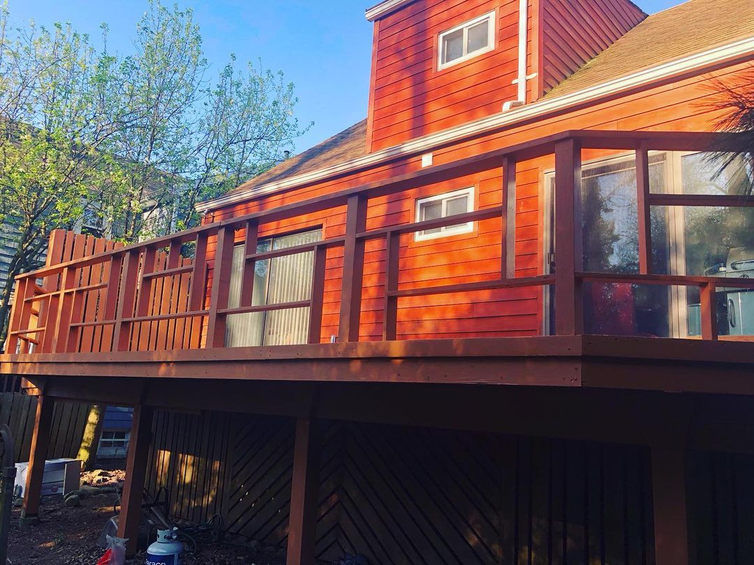 Rustic Wood Deck - View 1